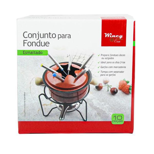 Imagem de Conjunto para fondue esmaltado czd10001