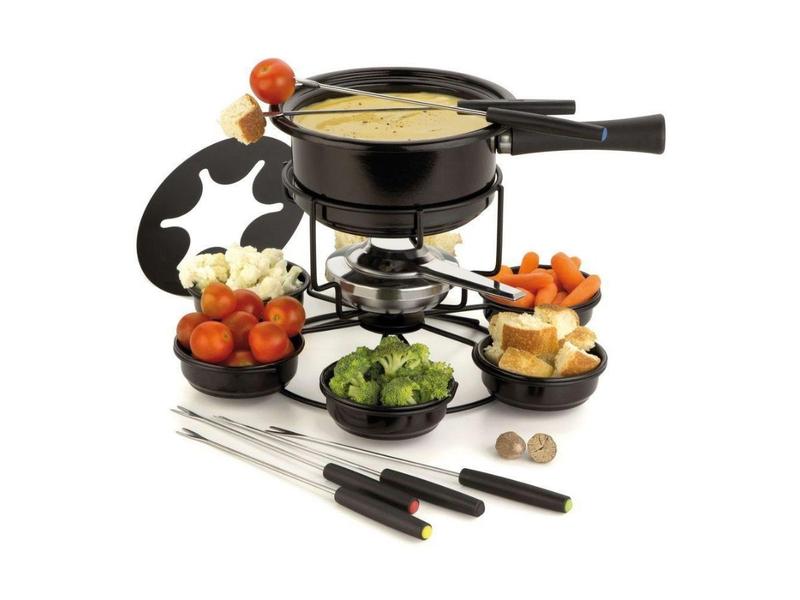 Imagem de Conjunto para Fondue Giratório Viena Carroussel 16 Peças com Queimador Forma Preto