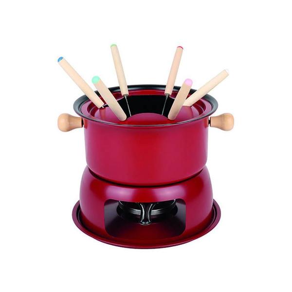 Conjunto Para Fondue Lucerna Vermelho 11 Peças Hauskraft Imagem de Conjunto Para Fondue Lucerna Vermelho 11 Peças Hauskraft