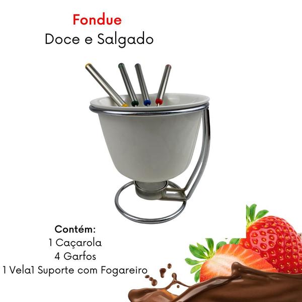 Imagem de Conjunto Para Fondue Novo Em Porcelana Branca Hauskraft