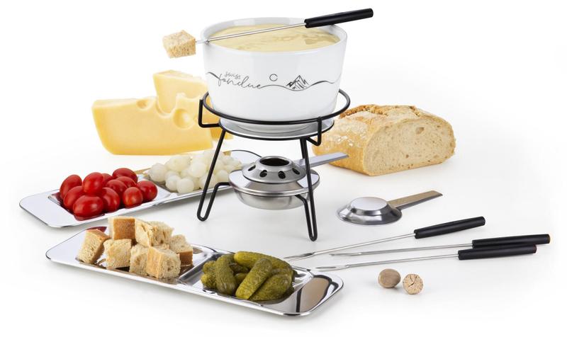 Conjunto Para Fondue Swiss 8 Peças Queijo Chocolate - Forma - Forma Inox Imagem de Conjunto Para Fondue Swiss 8 Peças Queijo Chocolate - Forma