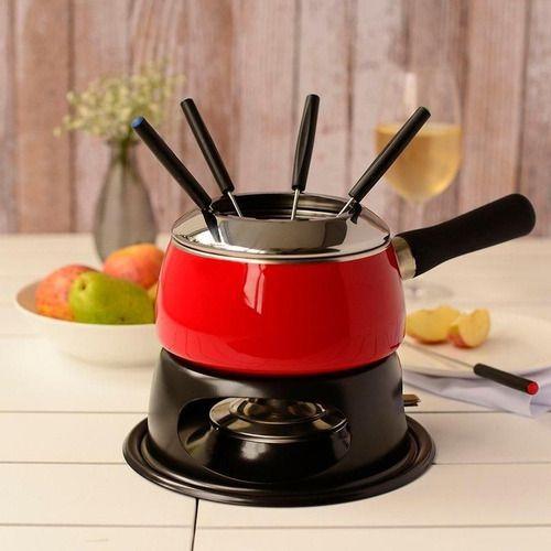 Imagem de Conjunto Para Fondue Vermelho Cervinia 1,8L 12pçs Forma Inox