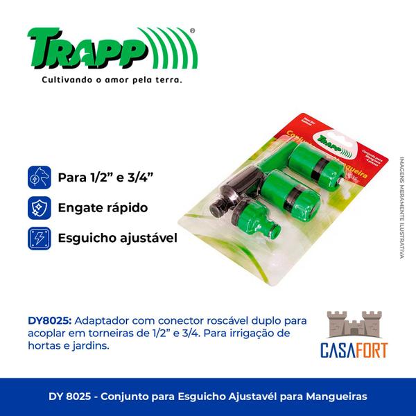 Imagem de Conjunto Para Mangueira Verde Dy8025 Com 4 Peças Trapp 