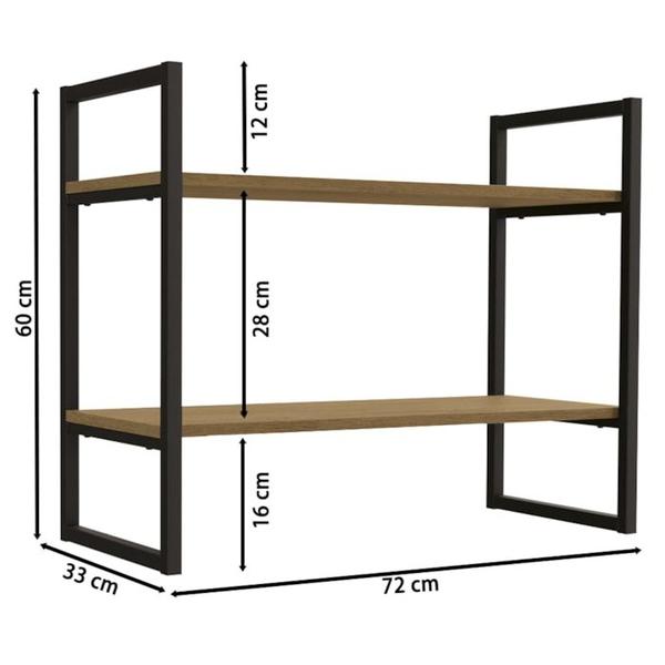 Imagem de Conjunto Para Quarto 03 Peças Industrial Crome 23 Freijo Preto Kappesberg