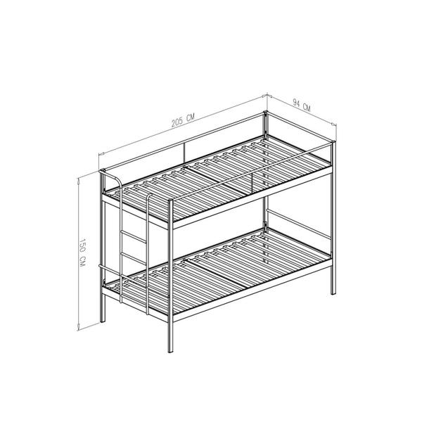 Imagem de Conjunto Para Quarto 1 Beliche e 1 Escrivaninha 90x45cm