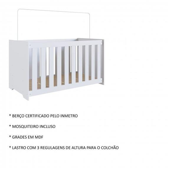 Imagem de Conjunto para Quarto de Bebê com Berço e Cômoda Aconchego