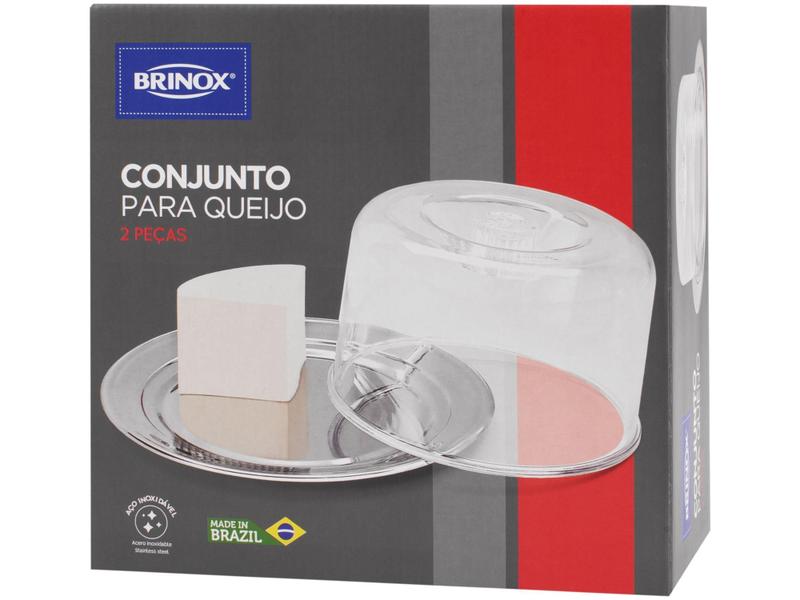 Imagem de Conjunto para Queijo Inox Brinox Petunia - 2 Peças