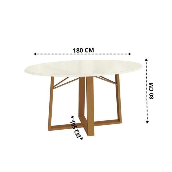 Imagem de Conjunto para Sala de Jantar com Mesa Elma e 6 Cadeiras