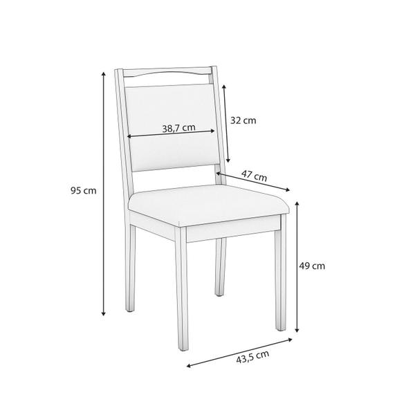 Imagem de Conjunto para Sala de Jantar com Mesa Flora e 4 Cadeiras Cinza Mesclado