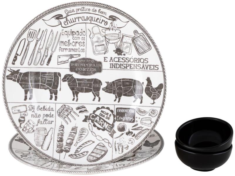 Conjunto para Servir Alleanza Churrasco 4 Peças