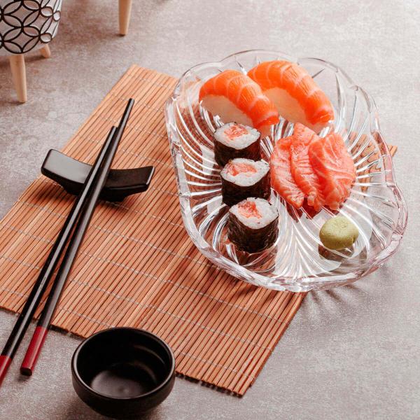 Imagem de Conjunto para Sushi 4 Pessoas Lyor Esteira Molheira Suporte Hashi Yokohama Japonês