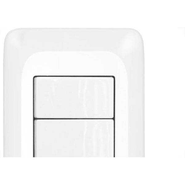 Imagem de Conjunto Pial Pop 4X2 Branco Com Placa (2Simples+Tomada 10A) Lgx113