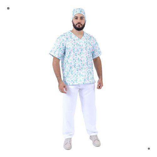 Imagem de Conjunto Pijama Cirúrgico Scrub Hospitalar Privativo 