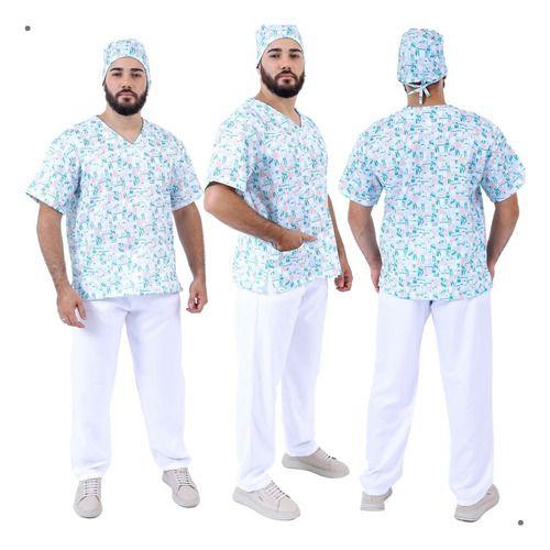 Imagem de Conjunto Pijama Cirúrgico Scrub Hospitalar Privativo 