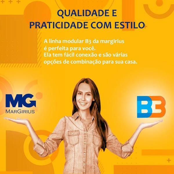 Imagem de Conjunto Placa 4x2 2 Postos Branca Com Suporte Margirius B3