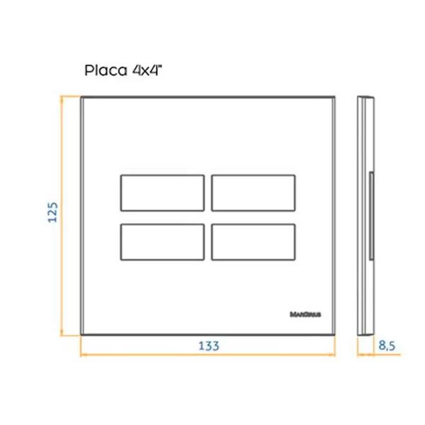 Imagem de Conjunto Placa 4x4 2 Interruptores Paralelos 2 Tomadas 10a EBONY CLEAN