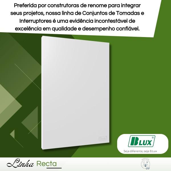 Imagem de Conjunto Placa Cega Com Suporte 4x2 Cor Branca - B.lux