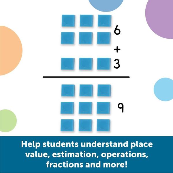 Imagem de Conjunto plástico de 100 recursos de aprendizagem de base Ten Units