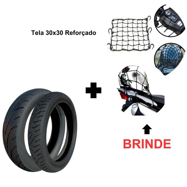 Imagem de Conjunto Pneus 140/70-17 + 100/80-17 CB 500 Fazer 250 Ninja 250 CBR 250 Twister CB 300 + BRlNDE (REDINHA)