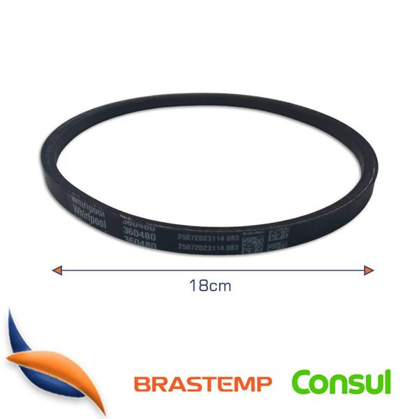 Imagem de Conjunto Polia Correia V Tirantes Lavadora Consul Brastemp / W10606115 / 000360480 / W11255699