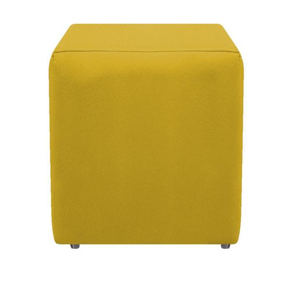 Imagem de Conjunto Poltrona Babel e Puff Dado Sala de Estar Suede Amarelo - DAMAFFÊ MÓVEIS