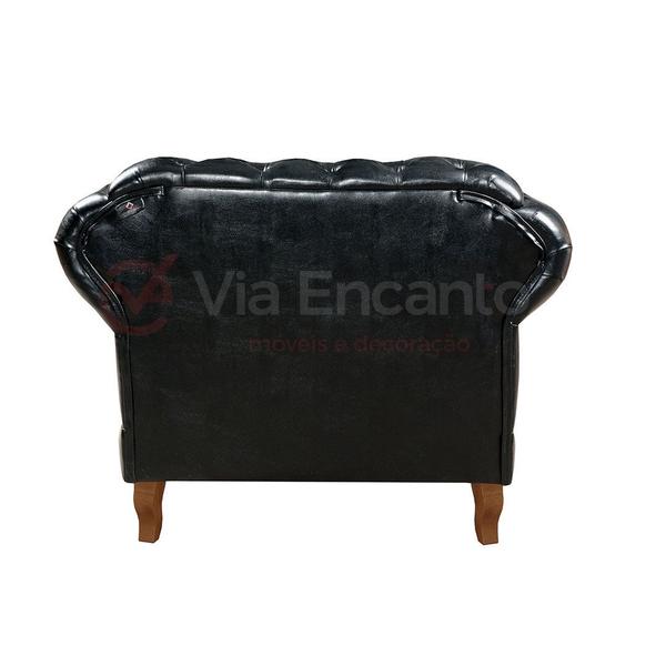 Imagem de Conjunto Poltronas Chesterfield Duque Via Encanto Courano Preto