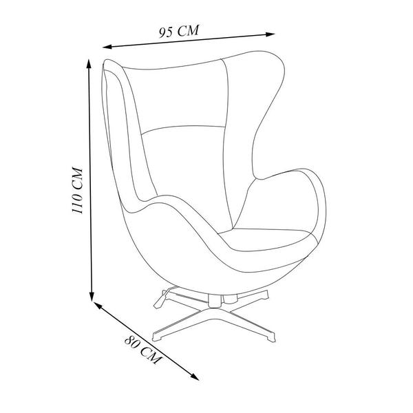 Imagem de Conjunto Poltronas Decorativas Egg Chair RB Nº33/Hamilton Nº44 G53 - Gran Belo