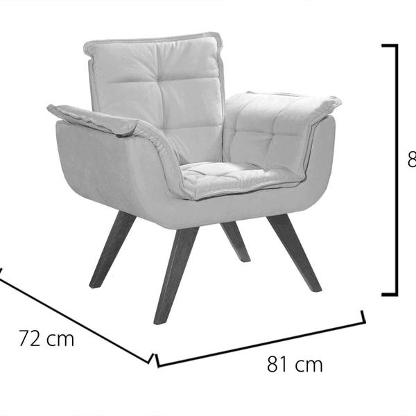 Imagem de Conjunto Poltronas Pés Palito Decoração Sala Recepção