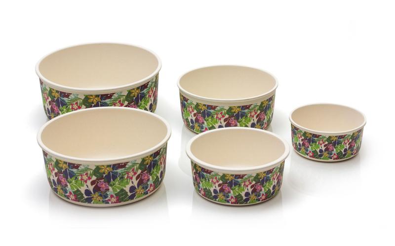 Conjunto potes de Fibra de Bambu com tampa - Arnaz Eco-feriendly Imagem de Conjunto potes de Fibra de Bambu com tampa