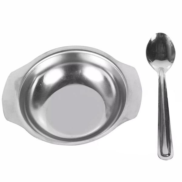 Imagem de Conjunto Potes Sobremesa Inox 12 Peças Pote Colher Cozinha