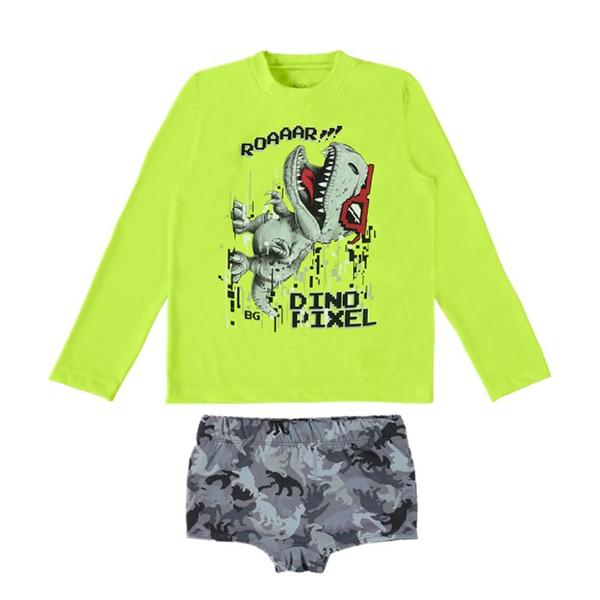 Imagem de Conjunto Praia Camiseta Sunga T-Rex DRY UV 50+BG