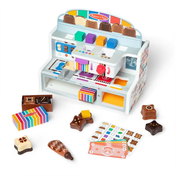 Imagem de Conjunto Pretend Play Factory Melissa & Doug Wooden Chocolate Factory