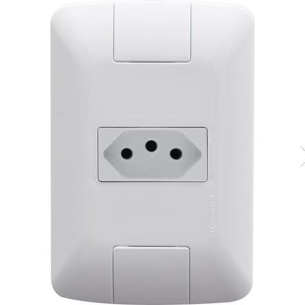 Imagem de Conjunto pronto 1 tomada 2p+t 10a/250v branco - aria