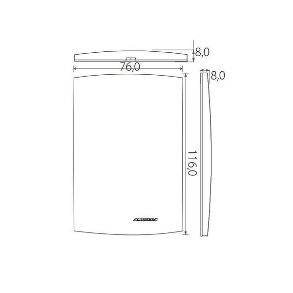 Imagem de Conjunto Pulsador Campainha 4X2 Branco Siena 6501 Alumbra