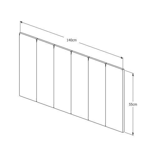 Imagem de Conjunto Quarto 2 Mesas De Cabeceira Verona Com Painel de Cabeceira De Cama Casal 1.40cm  ENVIA SOMENTE 01 KIT