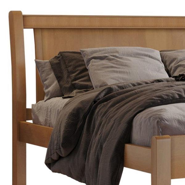 Imagem de Conjunto Quarto de Casal com Cama Queen e Cômoda 5 Gavetas com Sapateira Unique Amêndoa Mel