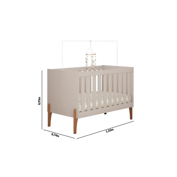 Imagem de Conjunto Quarto Infantil Iris 100% MDF- Com Berço Mini Cama e Comoda Sistema Antitombamento - Moveis Estrela