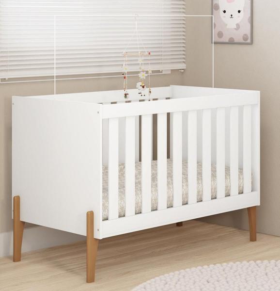 Imagem de Conjunto Quarto Infantil Iris 100% MDF- Com Berço Mini Cama e Gaveteiro Sistema Antitombamento - Moveis Estrela