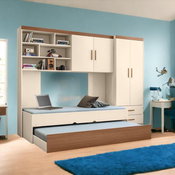 Imagem de Conjunto Quarto Modulado Meninos Ave Carvalho Off White