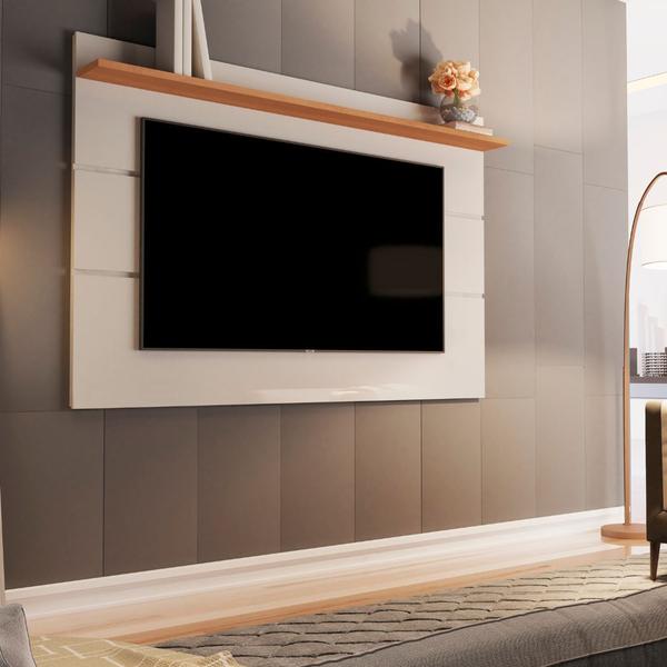 Imagem de Conjunto Rack com Painel para TV até 55 Polegadas Off White Nature e Mesa de Centro / Lateral Liz Off White