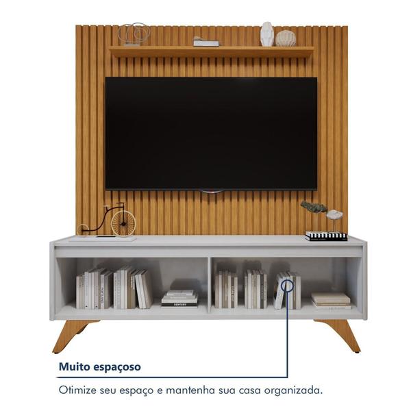 Imagem de Conjunto Rack Grécia 180cm com Painel Ripado para Tv de até 75 Polegadas Paris