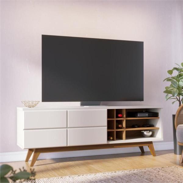 Imagem de Conjunto Rack para TV e Mesa de Centro Isabel Off-White Freijo