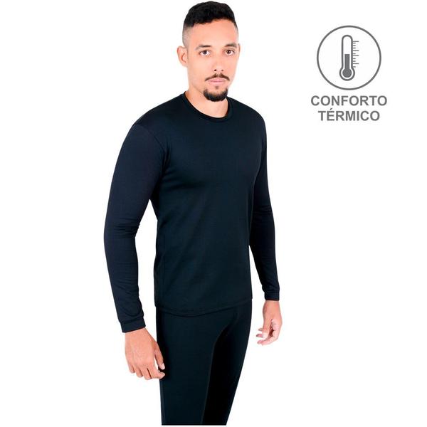 Conjunto Rt Segunda Pele Térmica Maculino Para o Frio Extremo Preto - Roupas Térmicas Imagem de Conjunto Rt Segunda Pele Térmica Maculino Para o Frio Extremo Preto
