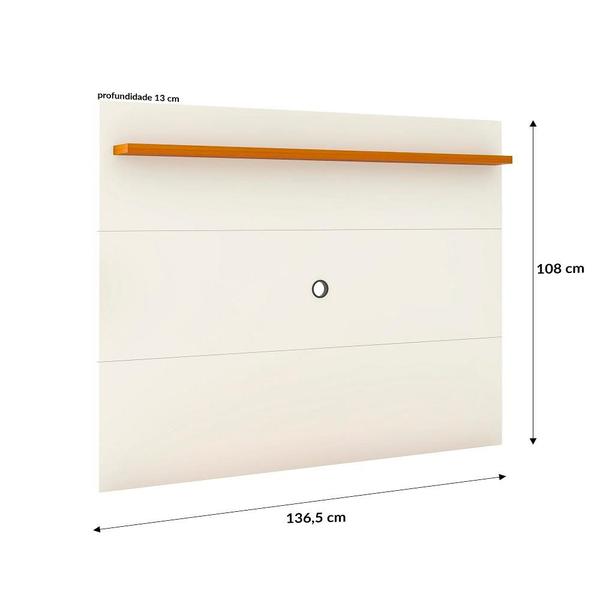 Imagem de Conjunto Sala de Estar Buffet e Rack com Painel Ripado 136cm