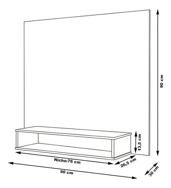 Imagem de Conjunto Sala de Estar Painel Milão Para Tv  até 32* e Aparador Retrô Pés Palito Miami