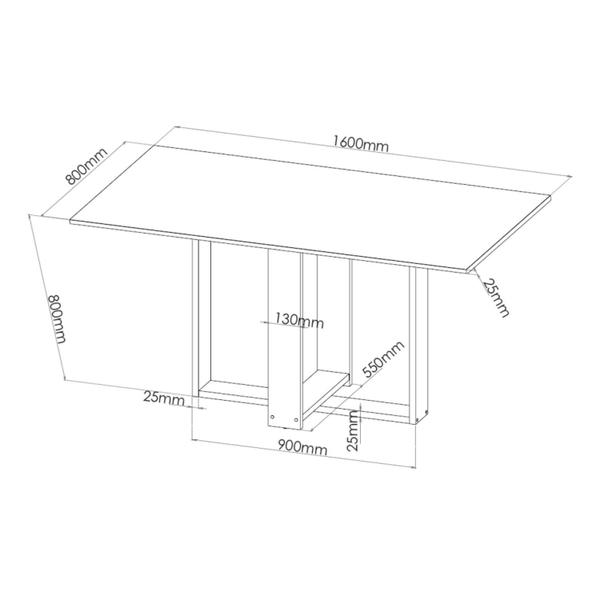 Imagem de Conjunto Sala de Jantar com 6 Cadeiras Hill Viero