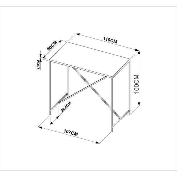 Imagem de Conjunto Sala de Jantar Mesa 110x60cm Bancada com 4 Banquetas Steel Quadra Industrial Artesano