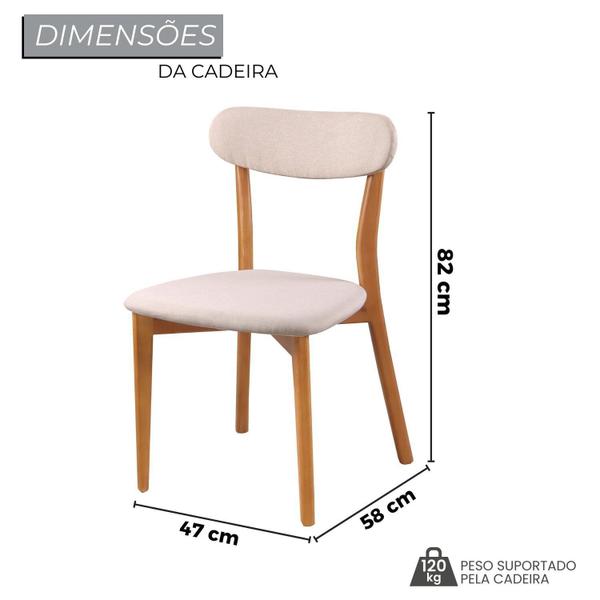 Imagem de Conjunto Sala de Jantar Mesa 110x80cm Tampo em Mdf Laqueado com Vidro Laqueado 4 Cadeiras Ceci Yesca