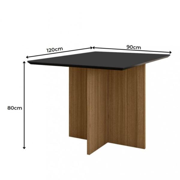 Imagem de Conjunto Sala de Jantar Mesa 120cm Helo 4 Cadeiras Josi Poliman