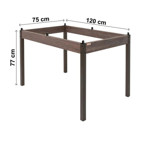 Imagem de Conjunto Sala de Jantar Mesa 120x75cm Tampo Vidro com 4 Cadeiras Karina Ciplafe